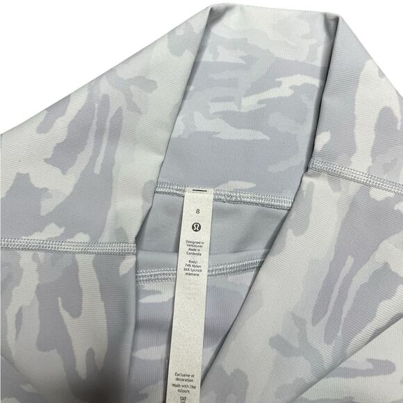 LULULEMON Wunder Under High Rise Tight 25" Luxtreme Gray Camo Size 8 - Picture 10 of 11